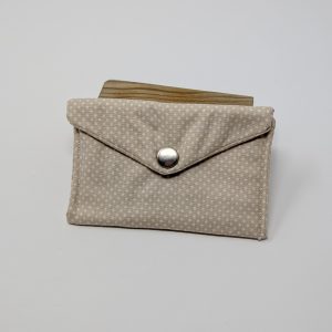 Carteira bolinhas bege