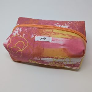 Necessaire midi rosa e laranja