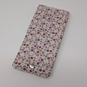 Bolsa pincéis maquilhagem flores neutro